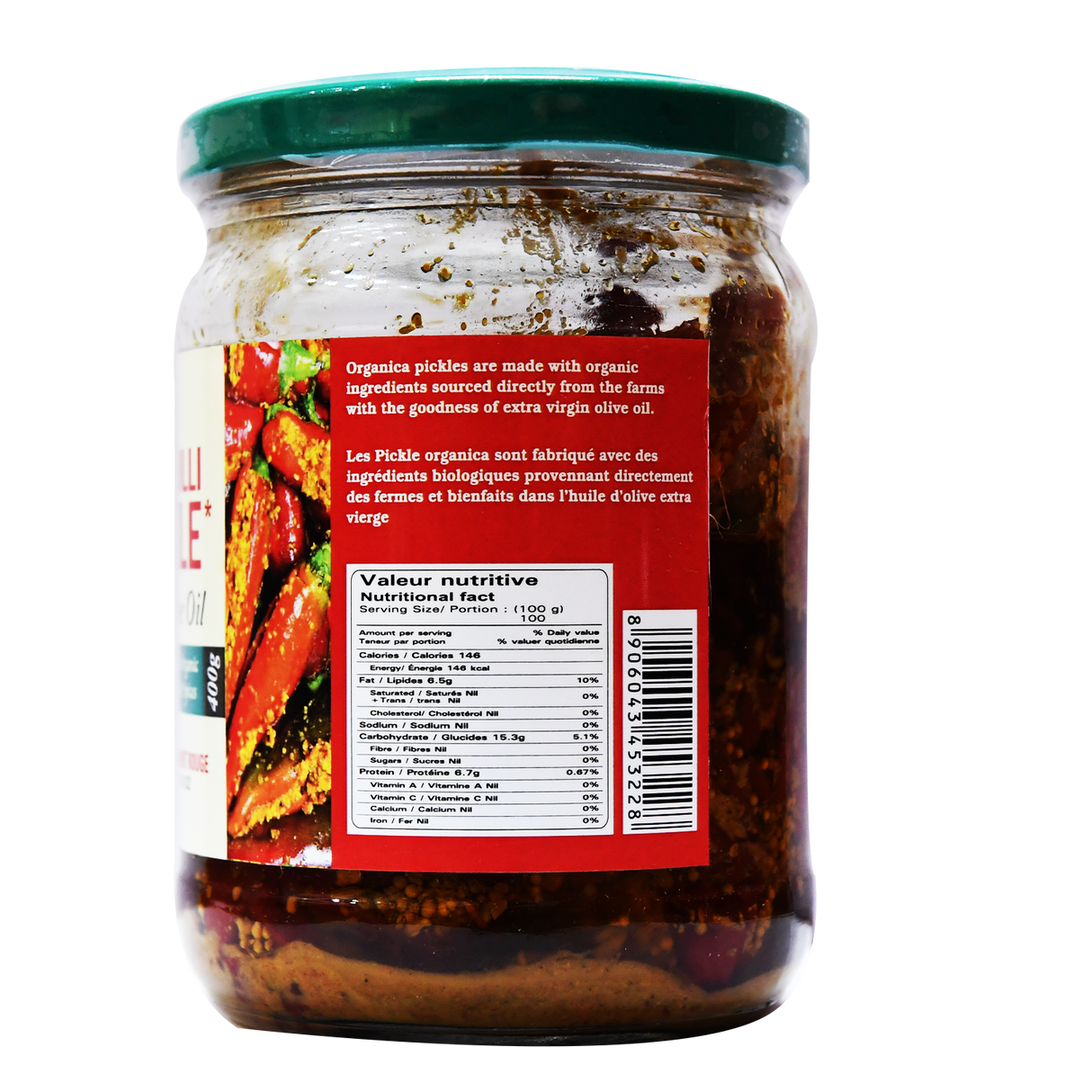 Organica Red Chilli Pickle 400 g