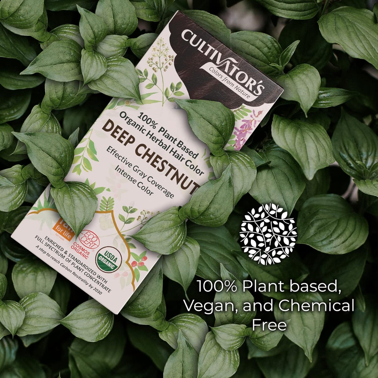 Cultivator's Organic Herbal Deep Chestnut Hair Color (4x25g)