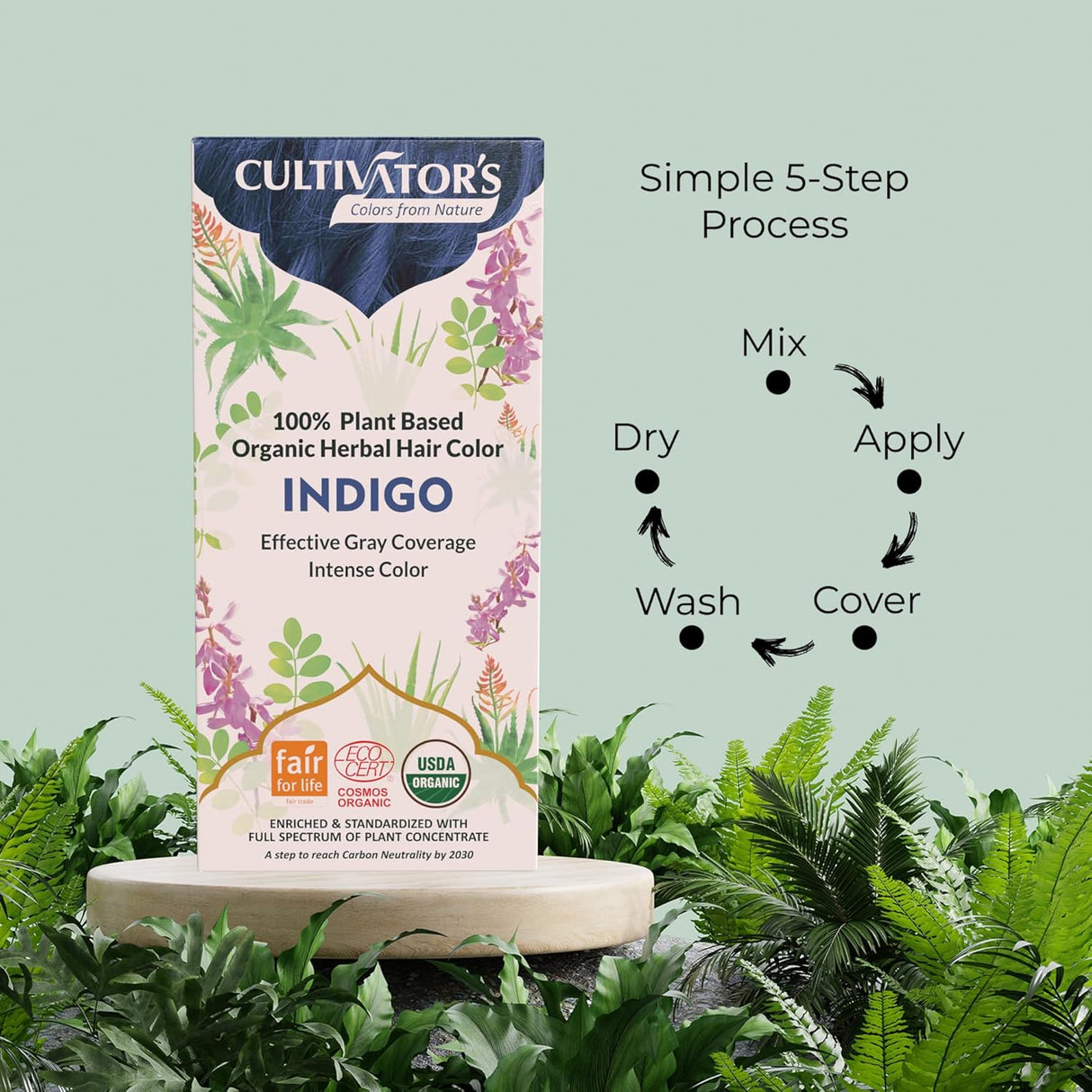 Cultivator's Organic Herbal Indigo Hair Color (4x25g)