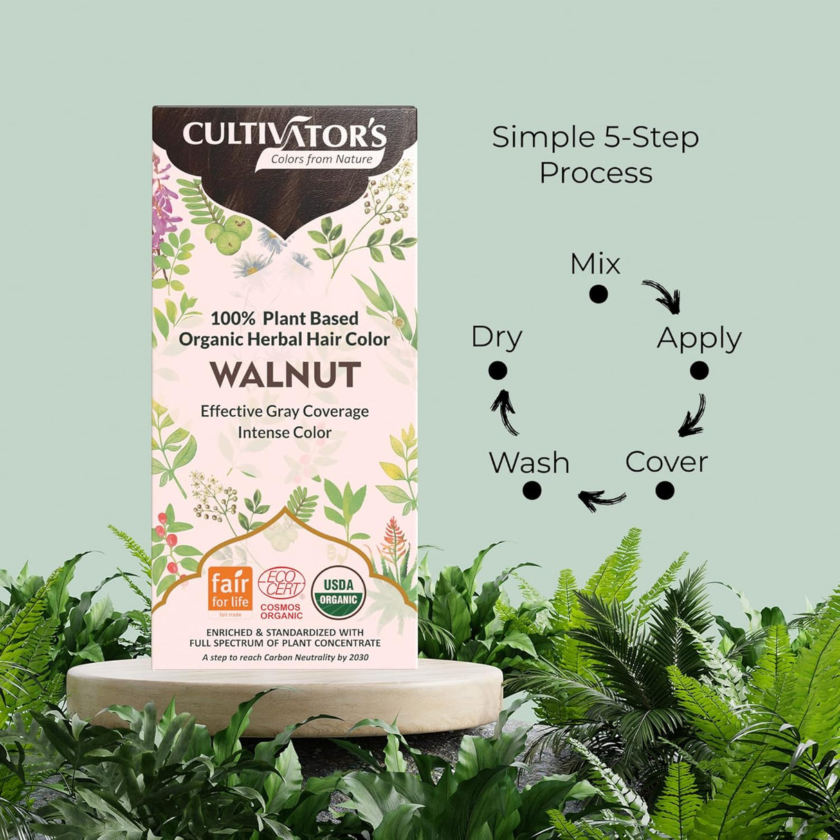 Cultivator's Organic Herbal Walnut Hair Color (4x25g)