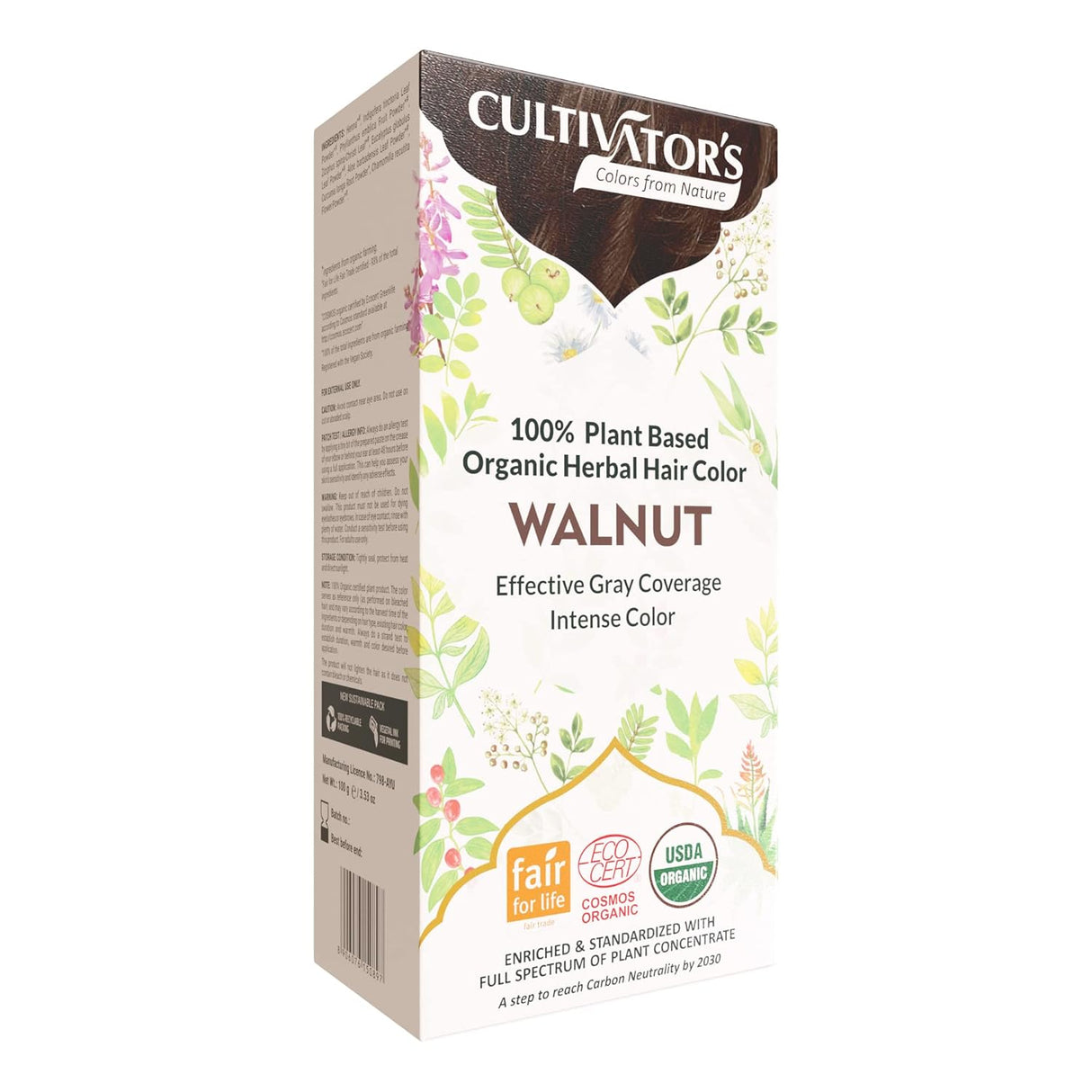 Cultivator's Organic Herbal Walnut Hair Color (4x25g)