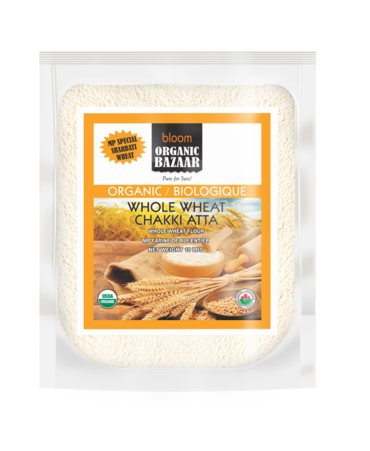 Bloom MP Special Organic Whole Wheat Atta 10lbs *LIMIT OF 2 PER ORDER*