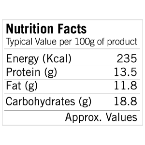 Nutrition Fact  in Mixed Pickle