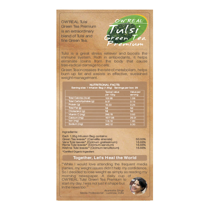 Bloom Organic OW'REAL Tulsi Green Tea