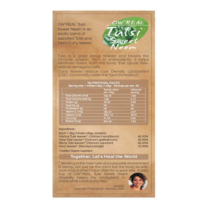 Bloom Organic OW'REAL Tulsi Sweet Neem Tea in Canada