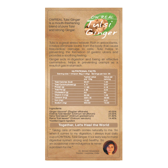 Buy Bloom Organic OW'REAL Tulsi Ginger Tea in Canada
