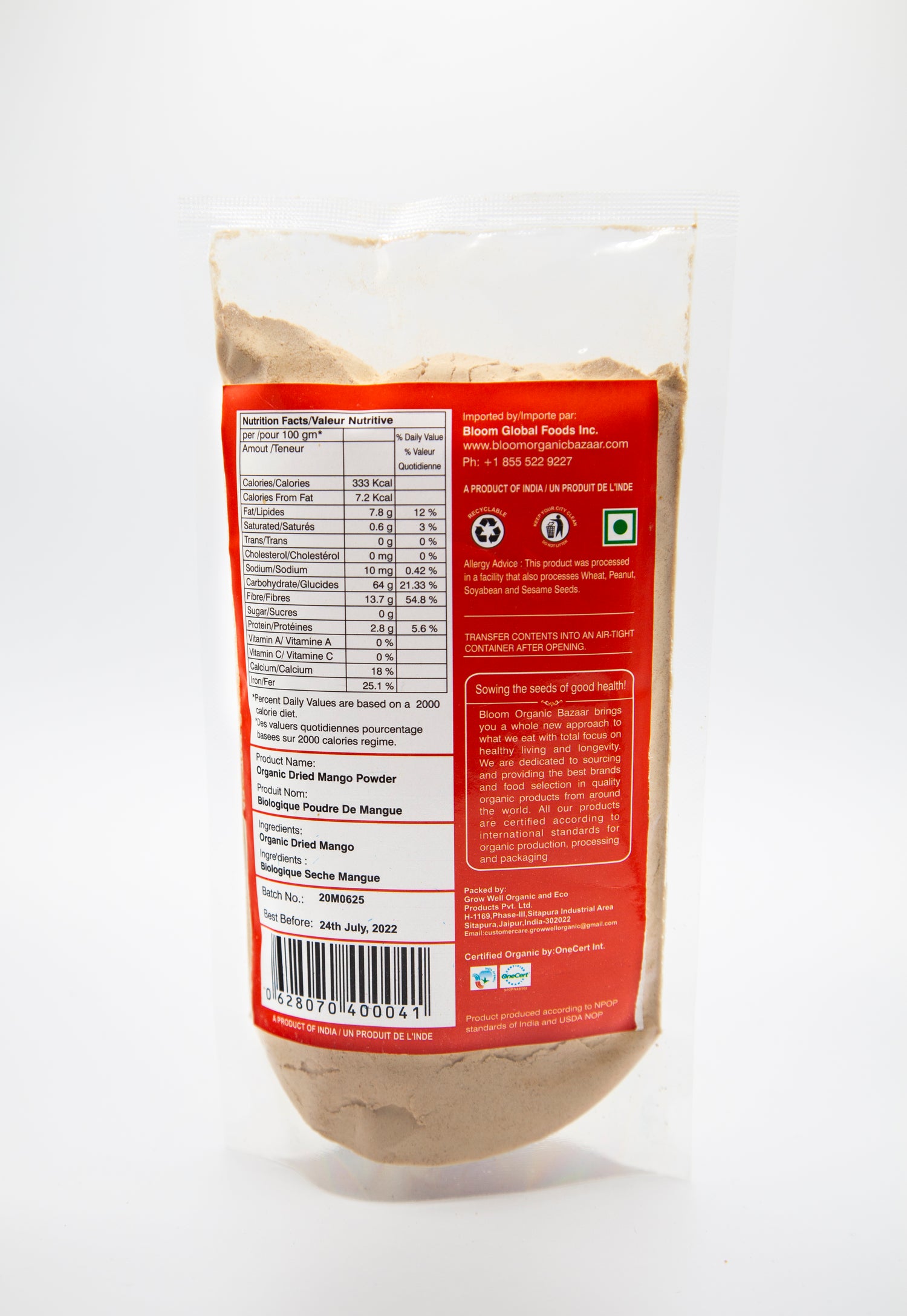 Bloom Organic Amchur (Mango) Powder 200gms