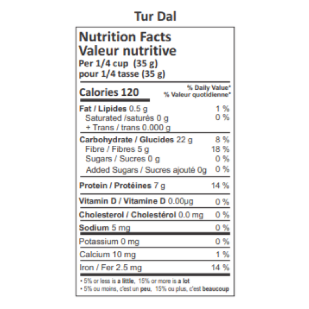 Bloom Organic Toor Dal 2 lbs & 1.5 kg