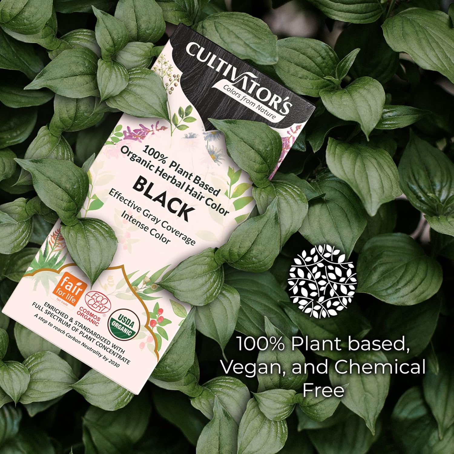 Cultivator's Organic Herbal Black Hair Color (4x25g)