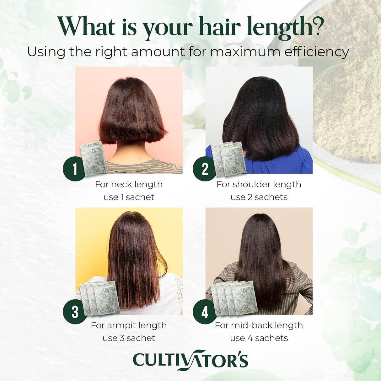Cultivator's Organic Herbal Mahogany Hair Color (4x25g)