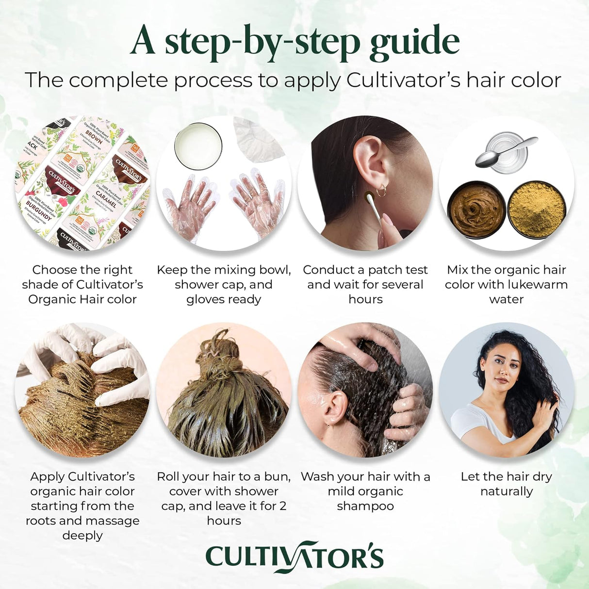 Cultivator's Organic Herbal Mahogany Hair Color (4x25g)