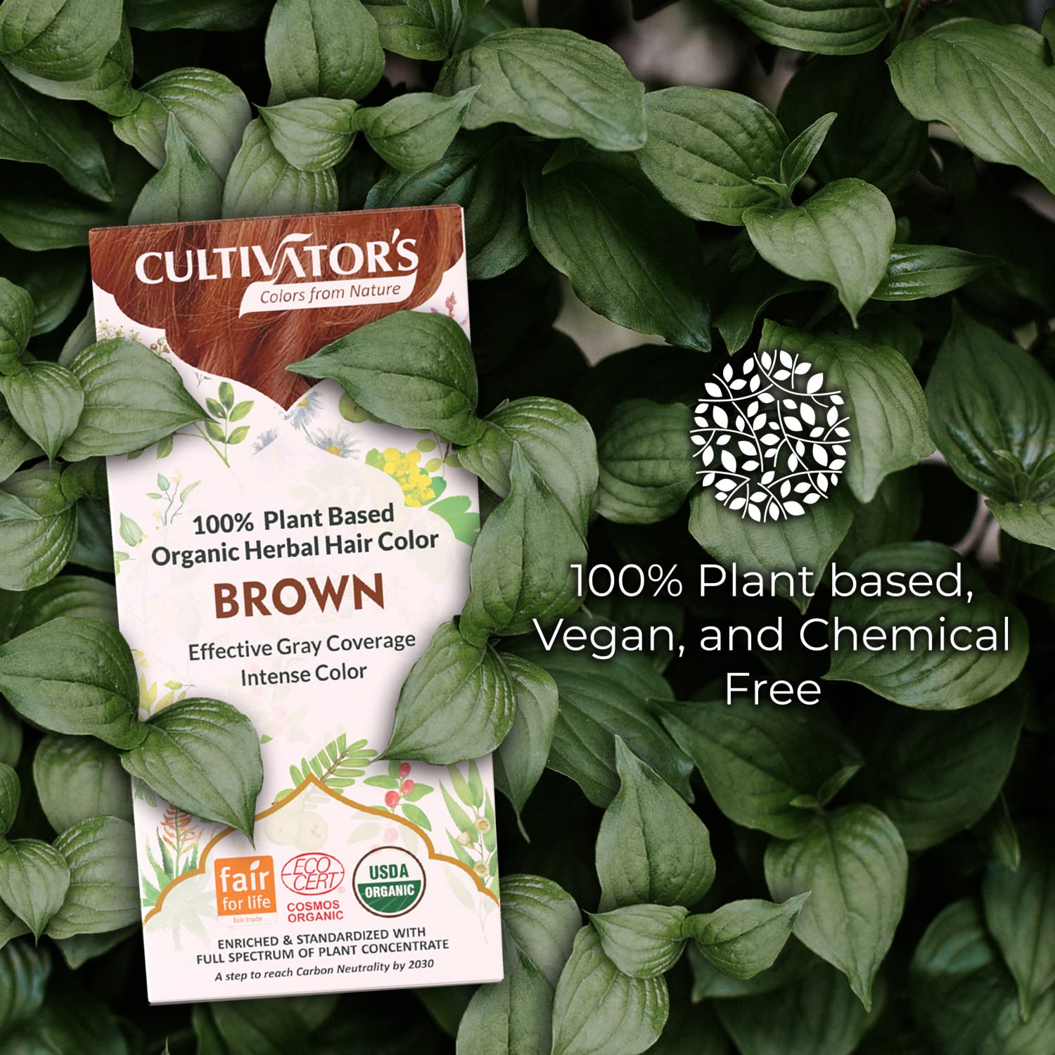 Cultivator's Organic Herbal Brown Hair Color (4x25g)