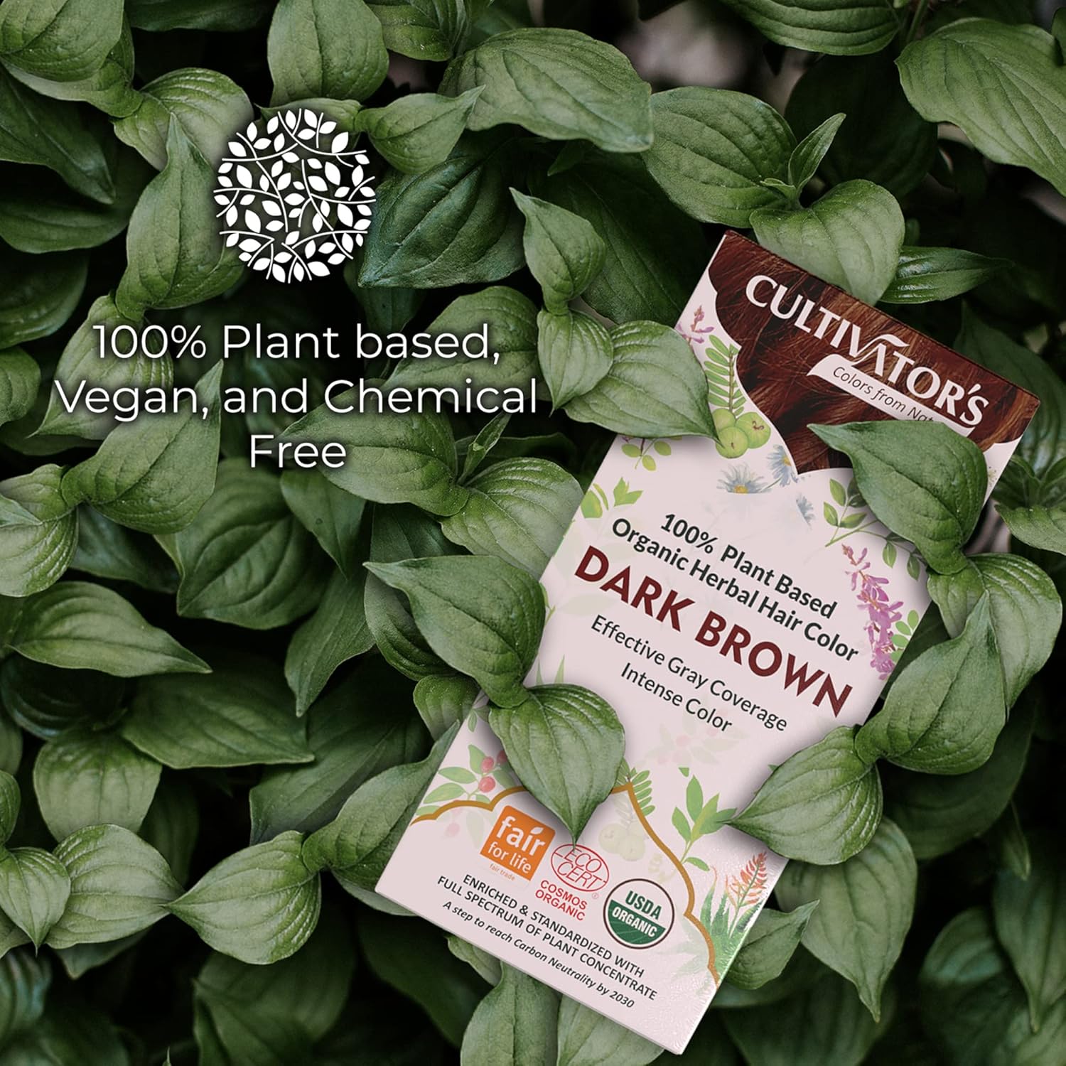 Cultivator's Organic Herbal Dark Brown Hair Color (4x25g)