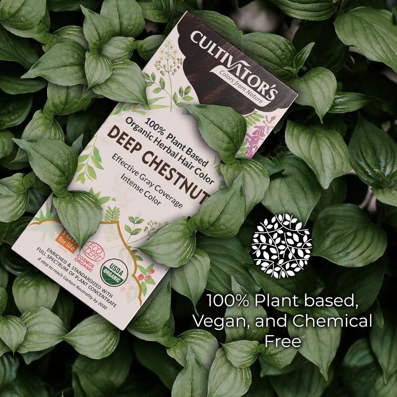 Cultivator's Organic Herbal Deep Chestnut Hair Color (4x25g)