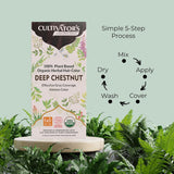 Cultivator's Organic Herbal Deep Chestnut Hair Color (4x25g)