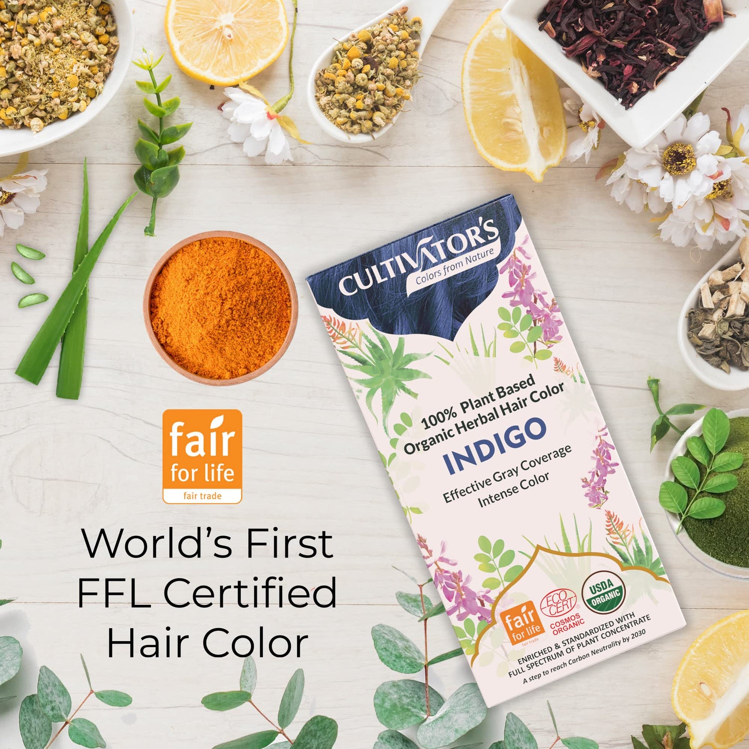 Cultivator's Organic Herbal Indigo Hair Color (4x25g)