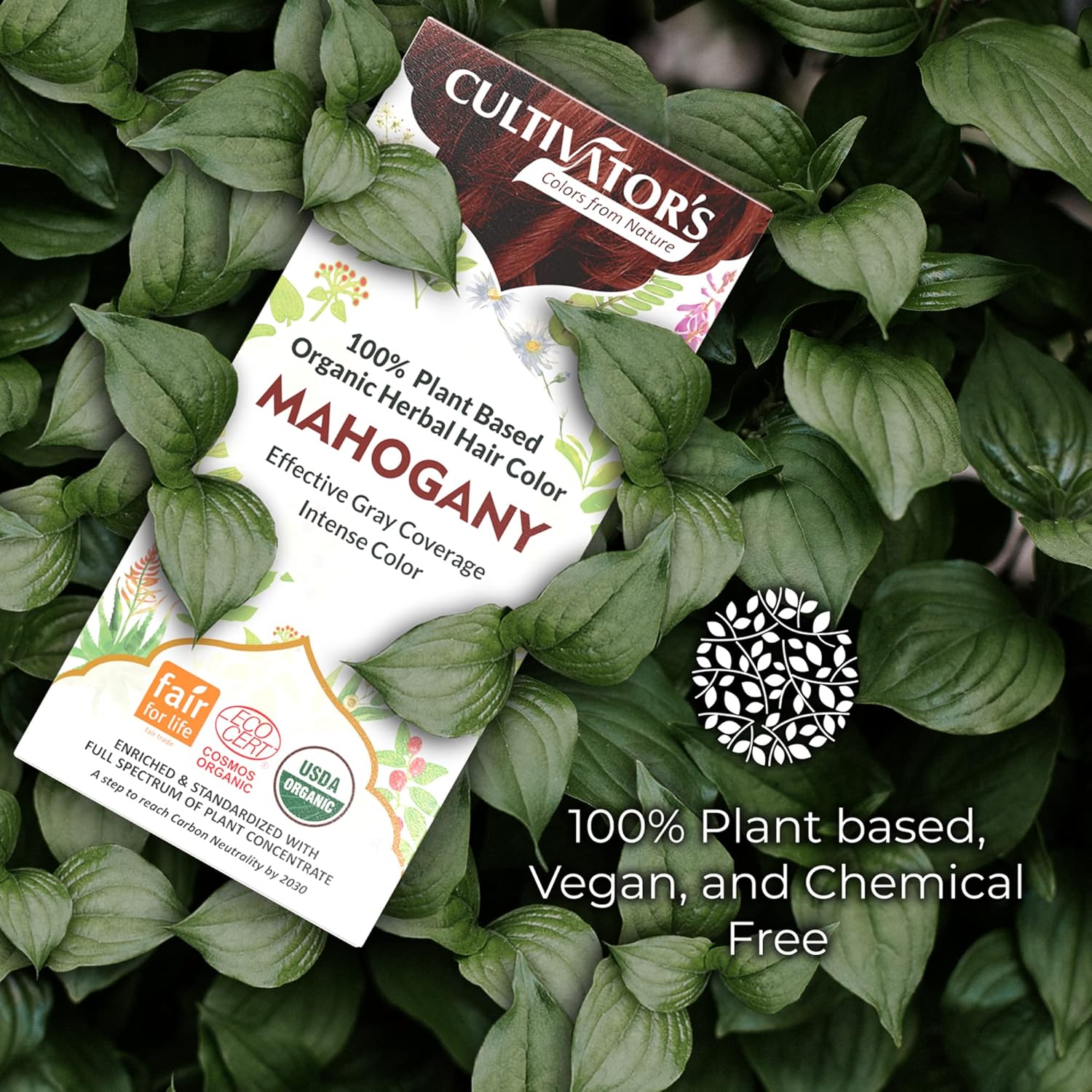 Cultivator's Organic Herbal Mahogany Hair Color (4x25g)