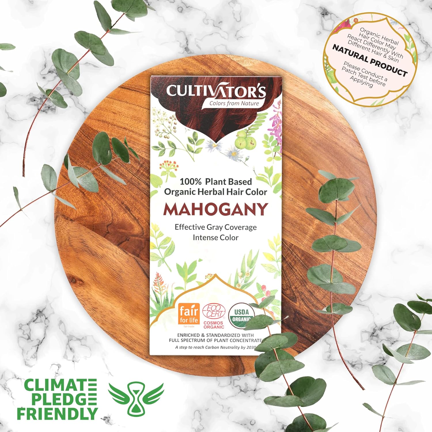 Cultivator's Organic Herbal Mahogany Hair Color (4x25g)