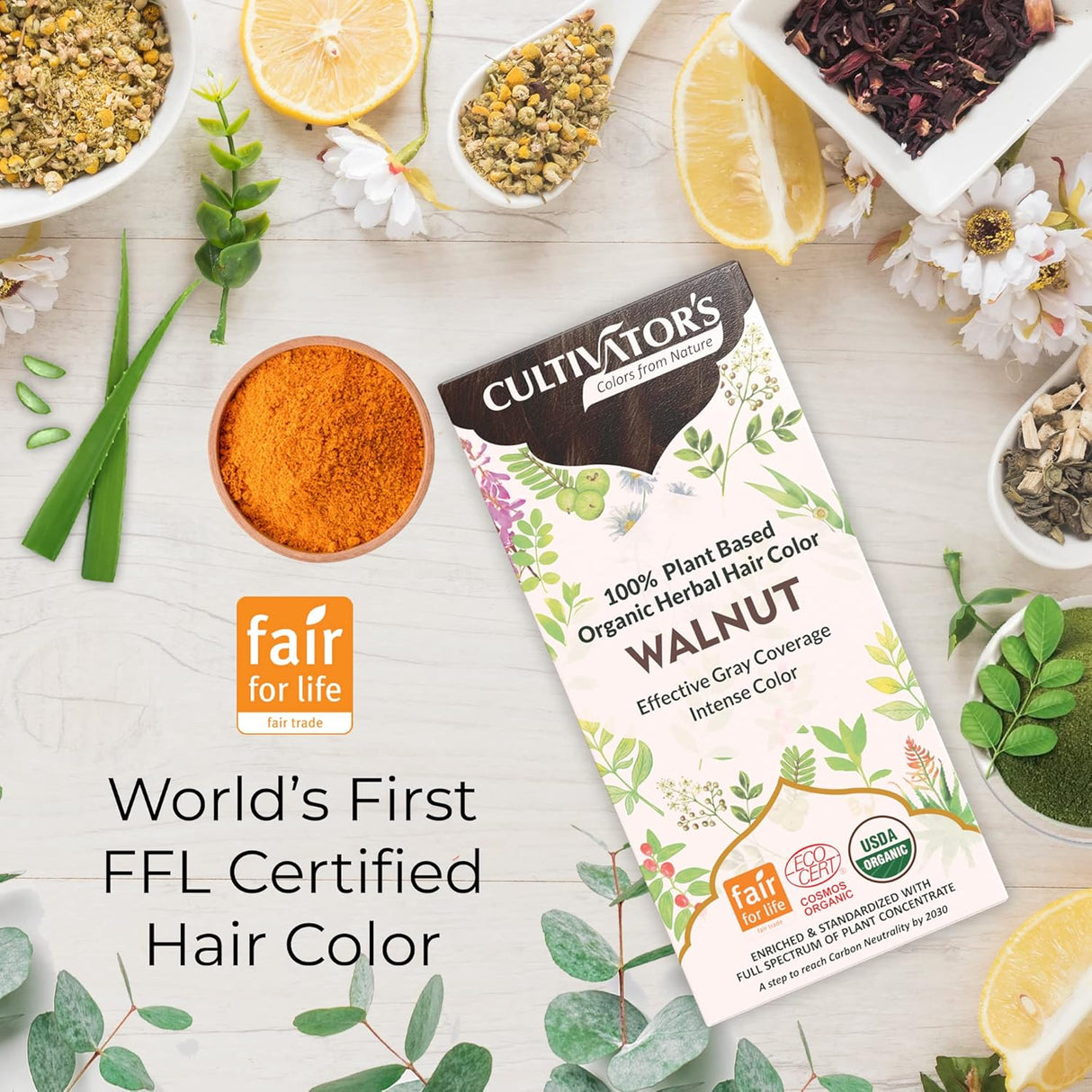 Cultivator's Organic Herbal Walnut Hair Color (4x25g)