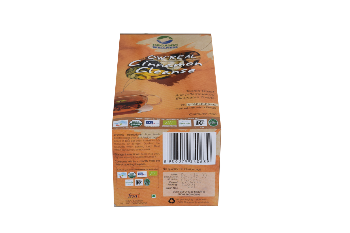 OW'REAL Organic Cinnamon Cleanse Tea