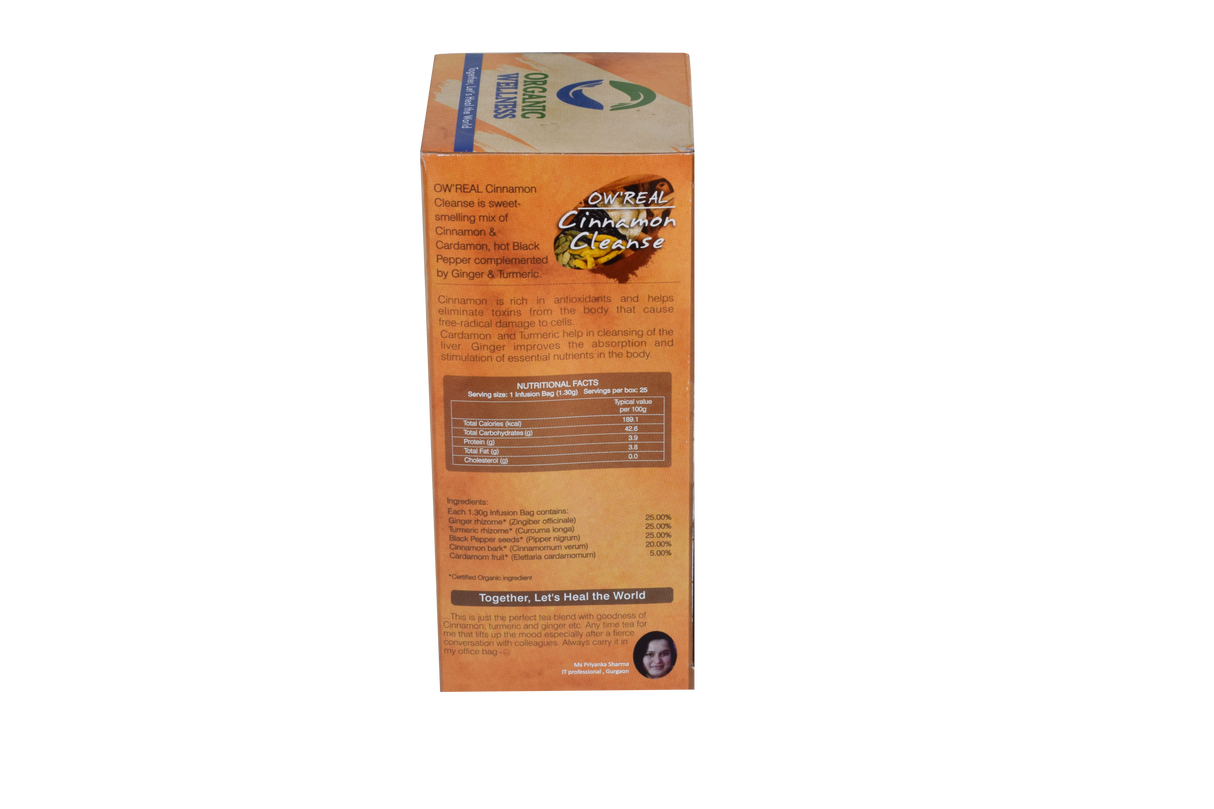 OW'REAL Organic Cinnamon Cleanse Tea