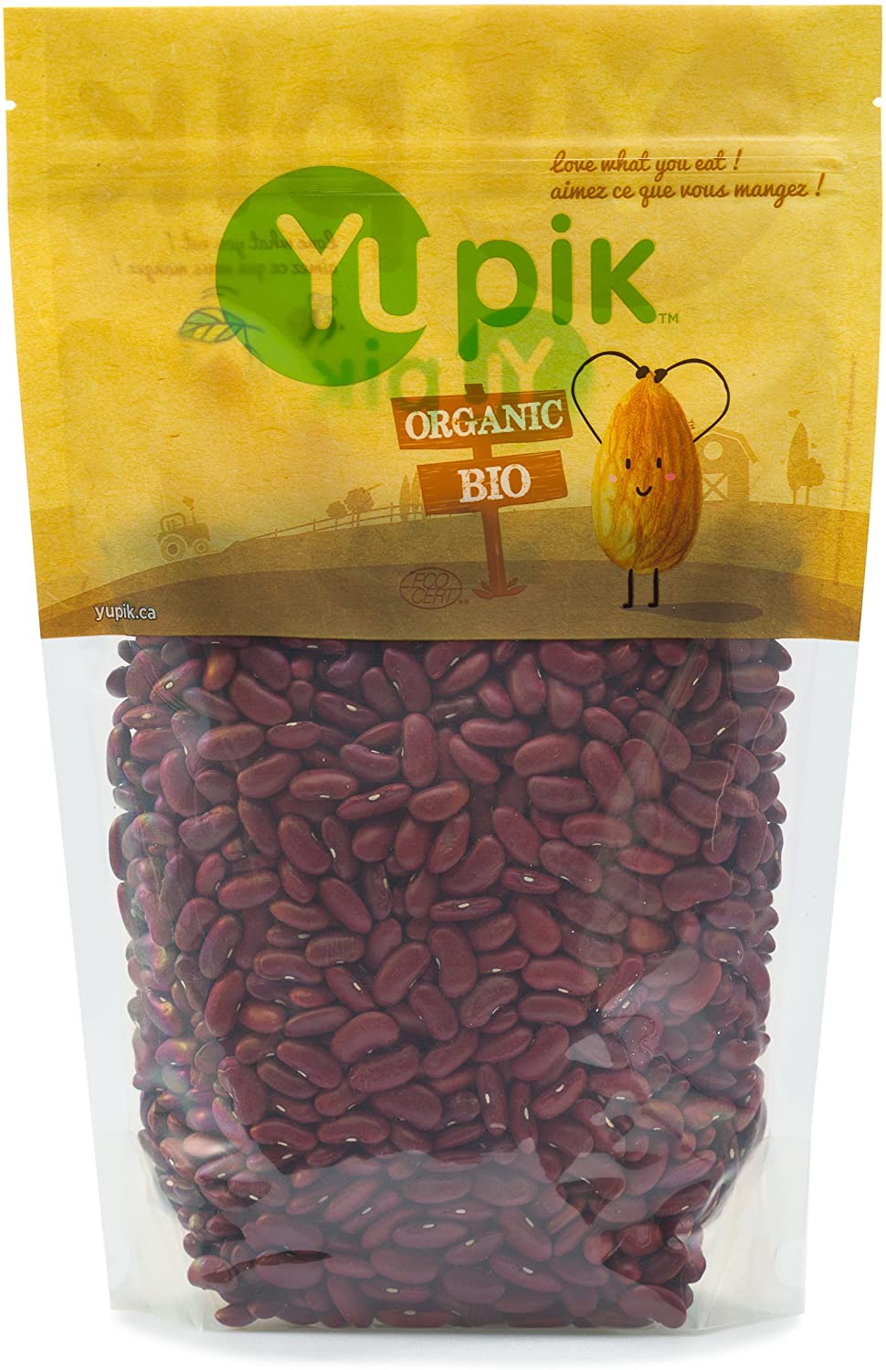 Yupik Organic Dark Red Kidney Beans, 1Kg